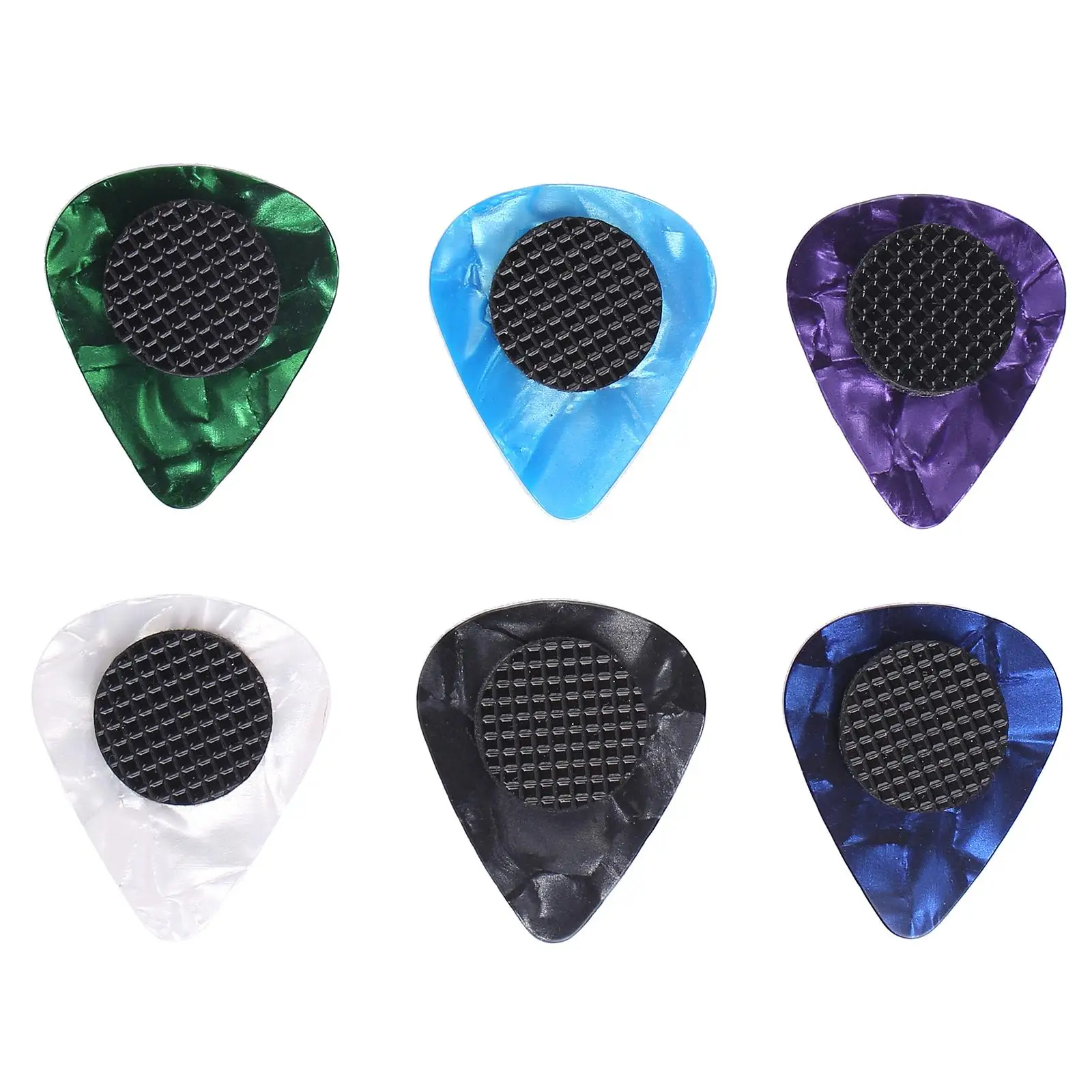 Non Slip Guitar Picks Grips Set Rubber Pick Holders for Electric Guitar Accessories and Specification for Guitar