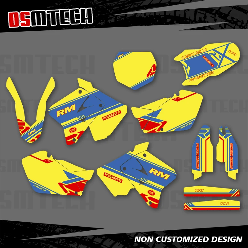 

DSMTECH для SUZUKI RM125 RM250 RM125 RM 250 2001 2002 2003 2004 2005 2006 2007-2012 графические наклейки наклейки мотоцикл 003