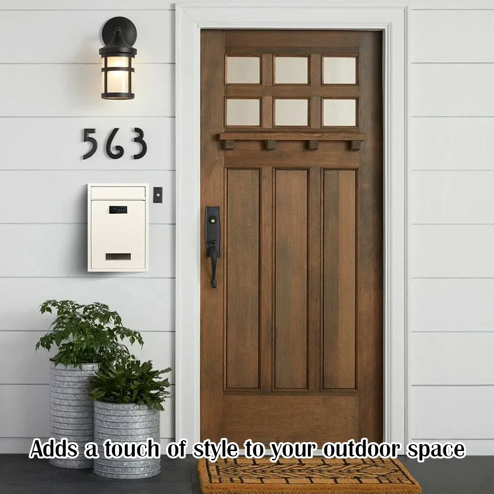 صندوق بريد حديث مثبت على الحائط، لوحة حديد معدنية مقاومة للمطر، صندوق بريد معلق بقفل بكلمة مرور بعد ساعات، مفتاح وإسقاط الرسالة