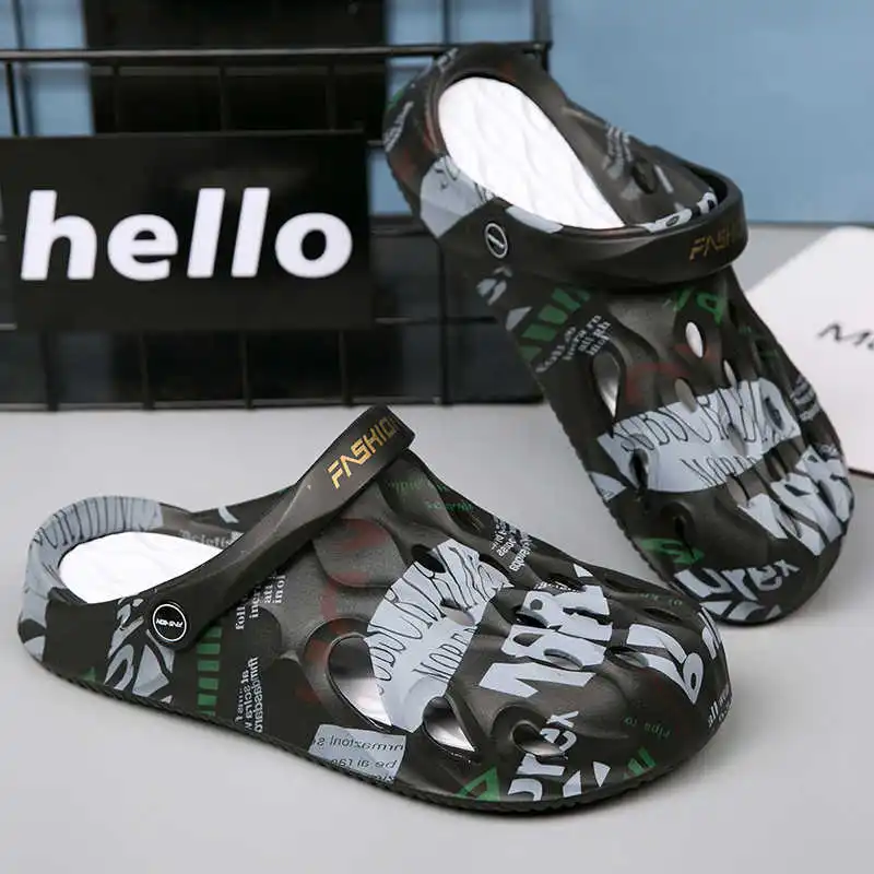 

Летняя обувь для лежачей ванны, мужские сандалии, уличная обувь, мужские летние тапочки, кроссовки, спортивная легкая атлетика, стиль для прогулок