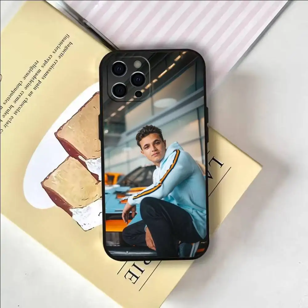 L-Landos N-Norris   Phone Case For iPhone 17,16,15,14,13,12,11 Plus,Pro Max,Soft Silicone Black Cover