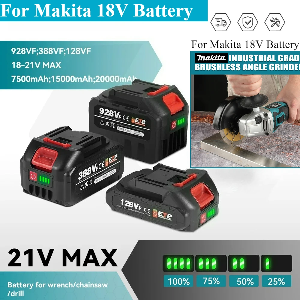 

For makita 18V battery️ 100% Original 18V 225000mAh Rechargeable Battery Specially tailored batteries for Makita 18v tool