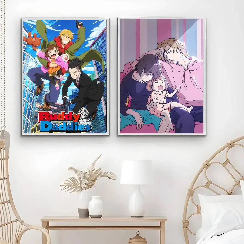 Anime B-Buddy Daddies Posters Living Room Bar Cafe Quality Canvas Vintage Style Comics Painting Art Home Wall Decor Picture