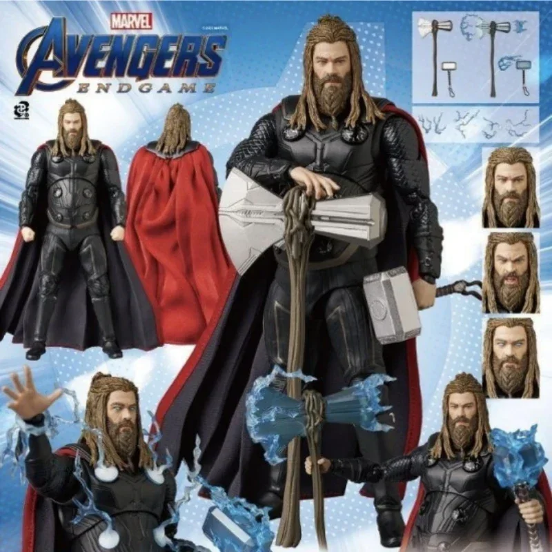 

Original 1/12 Mafex No.149 Marvel Avengers Endgame Fat Thor Action Figure Model Desktop Collection Toys Thor Funny Surprise Gift