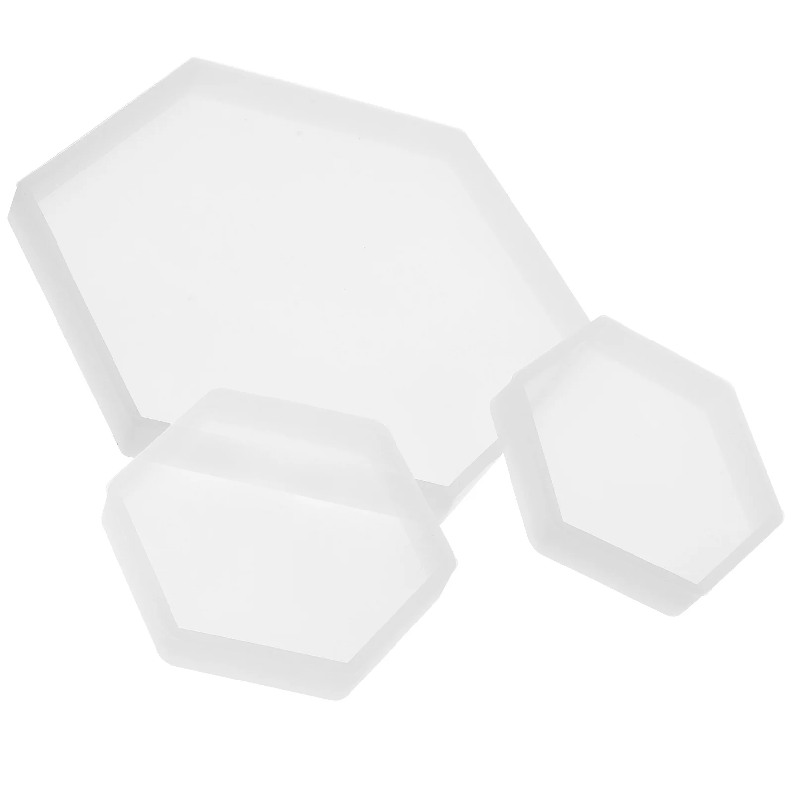 3Pcs Silicone Hexagon Mold Crystal Epoxy Resin Casting DIY Jewelry Making No Sanding High Transparency Mirror Effect