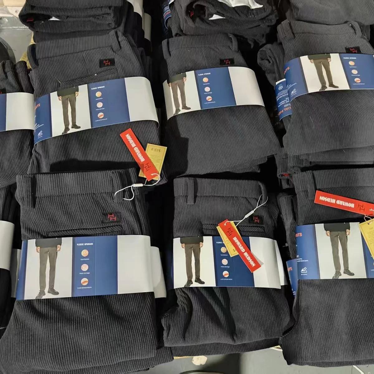 

Men's Thiened Ultra Soft Lyocell Corduroy Fce Lined Casual Pants Warm Faionable Straight Leg Elastic Waist Autumn Winter