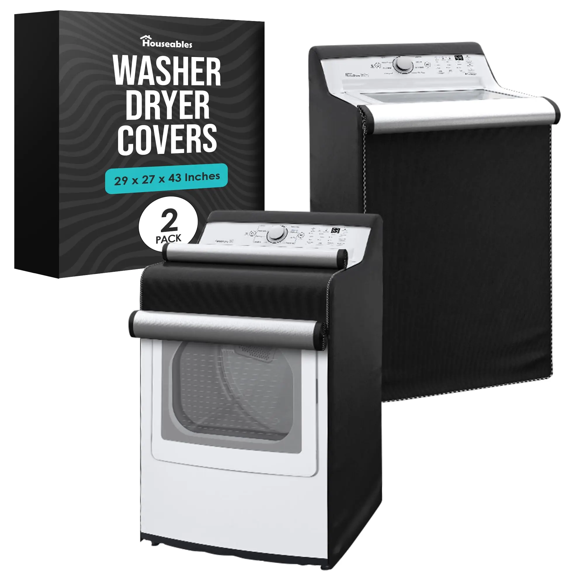 

Чехол для стиральной машины повышенной прочности, 2 шт., защита для сушилки – всепогодный уличный чехол для прачечной дома и автофургона