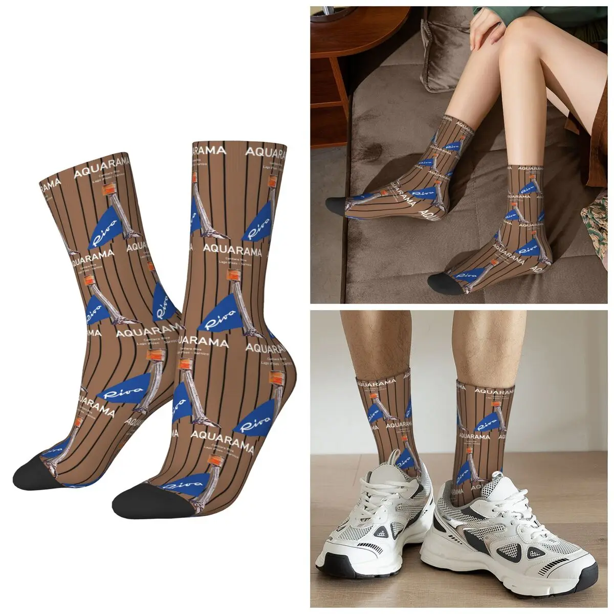 

Всесезонные носки Riva Aquarama Cannes Saint-Tropez Riviera Yacht Monaco Венецианские носки Harajuku Sport Middle Tube Sock Повседневные чулки