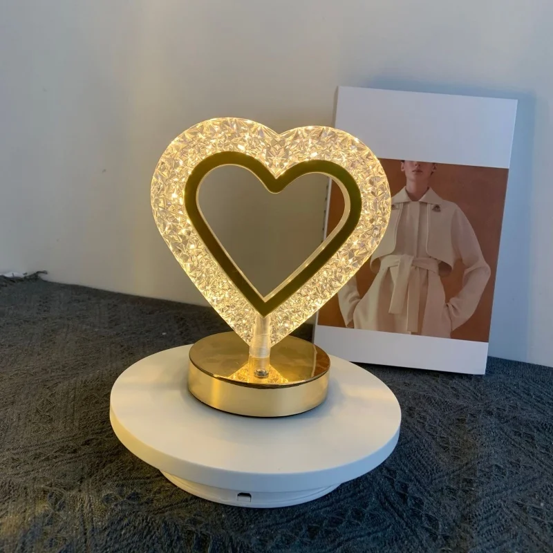 

Bedroom Bedside Table Lamp Decorative Night Light Crystal Table Lamp Touch Lamp