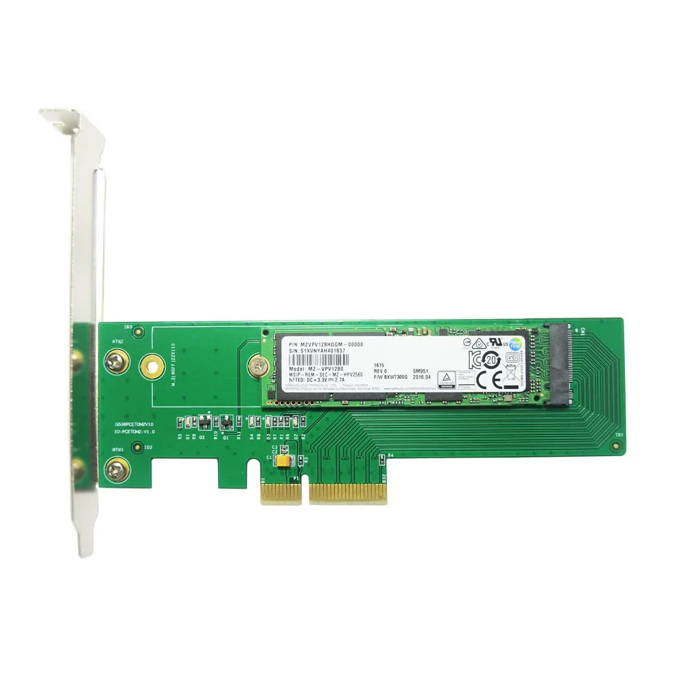 

IOCREST M.2 ngff M key NVMe to PCI-e 3.0 x4 adapter pci express adapter for 22110 2280 2260 2242 2230 ssd dual voltage power