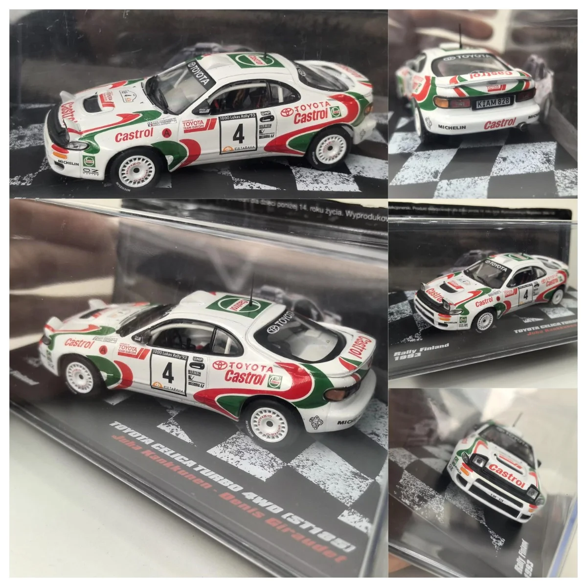 

IXO Diecast 1/43 Scale TOYOTA CELICA TURBO 4WB # 4 1993 Rally Car 56 Alloy Car Model