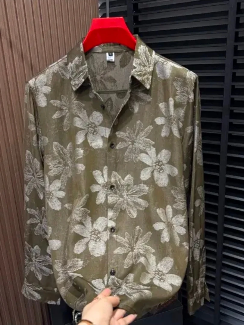 

High Quali Faionable Men's Long Sve irt Spring Autumn New Sle Cool Busin Casual Stand Fit Button up irt