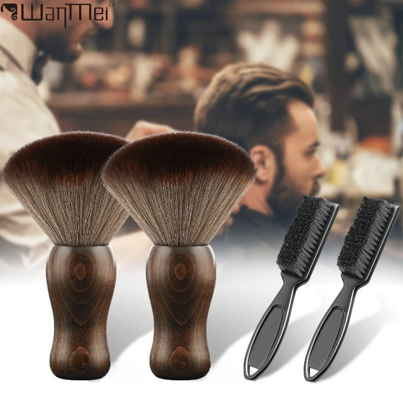 

2pcs Hair Brush Neck Face Duster Hairdressing Hair Cutting Broken Hair Cleaning Brush for Barber Salon Hairdressing Styling Tool