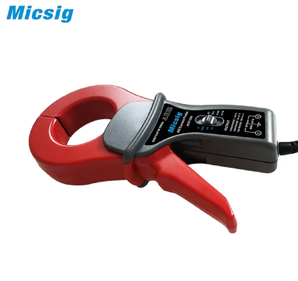 Micsig ACP1000 AC Current Probe Oscilloscope 1000A 10Hz-100kHz for Current Electrical Energy Power Factor Correction Devices