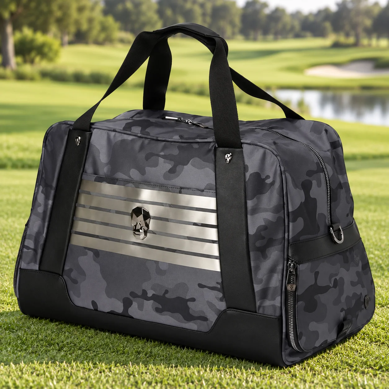 2026 Korean Golf Clothing Bag for Men Women Skull Fashion Handbag Crossbody Shoulder Bag Casual Sports Travel Storage Bag