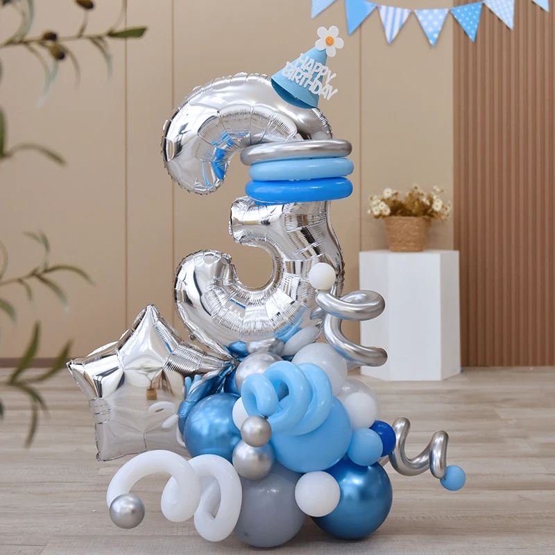 

Baby Shower Silver Number Column 1 2 3 4 5 6 7 8 Wedding Anniversary Digital Balloon Stand Kids Daisy Birthday Party supplies