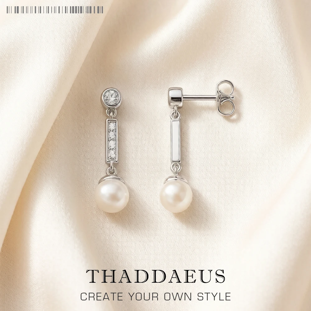Earring Gently Shimmering Cultured Pearl Trendy Women Gift High Quality 925 Sterling Silver Modern Eye-catcher Fashion Jewelry