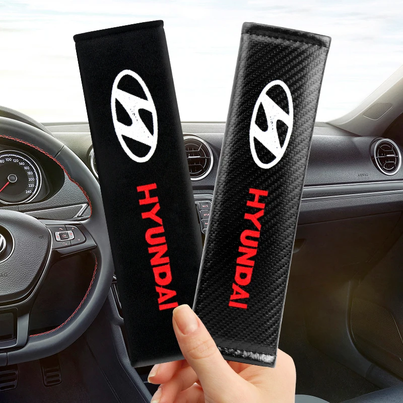 2PCS Car Seat Belt Cover Car Styling Auto Case For Hyundai Tucson Accent Elantra Santa fe Sonata I20 I30 I40 ix25 ix35 Solaris