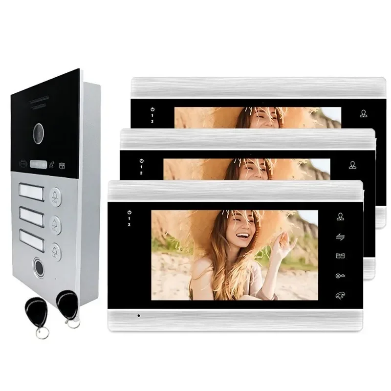 Video intercom fingerprint IC card remote unlock smart