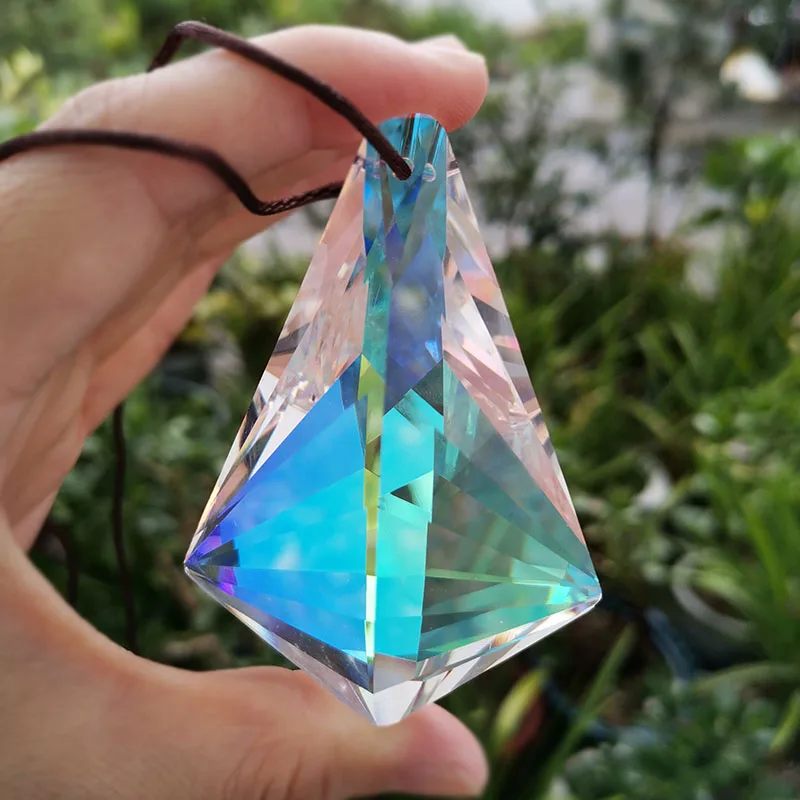 

76mm Hanging Suncatcher Crystal Chandelier Prism Parts Chakra Window Decoration Figurine DIY Home Wedding Decor Sun Catcher