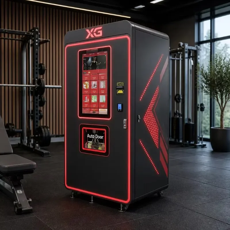 Touchscreen Protein Powder Vending Machine Smart Protein Shake Dispenser Dispensing for 24-Hour Health Clubs and Wellnes Centers