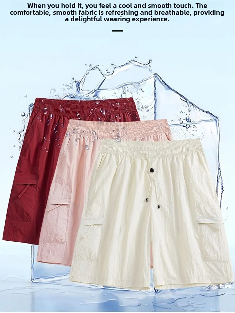 

Summer Outdoor Sports Sunscreen Cooling ort Pants Men Women Qui Dry Ice Sensation Breathable Multi ket Loose Casual Fi...