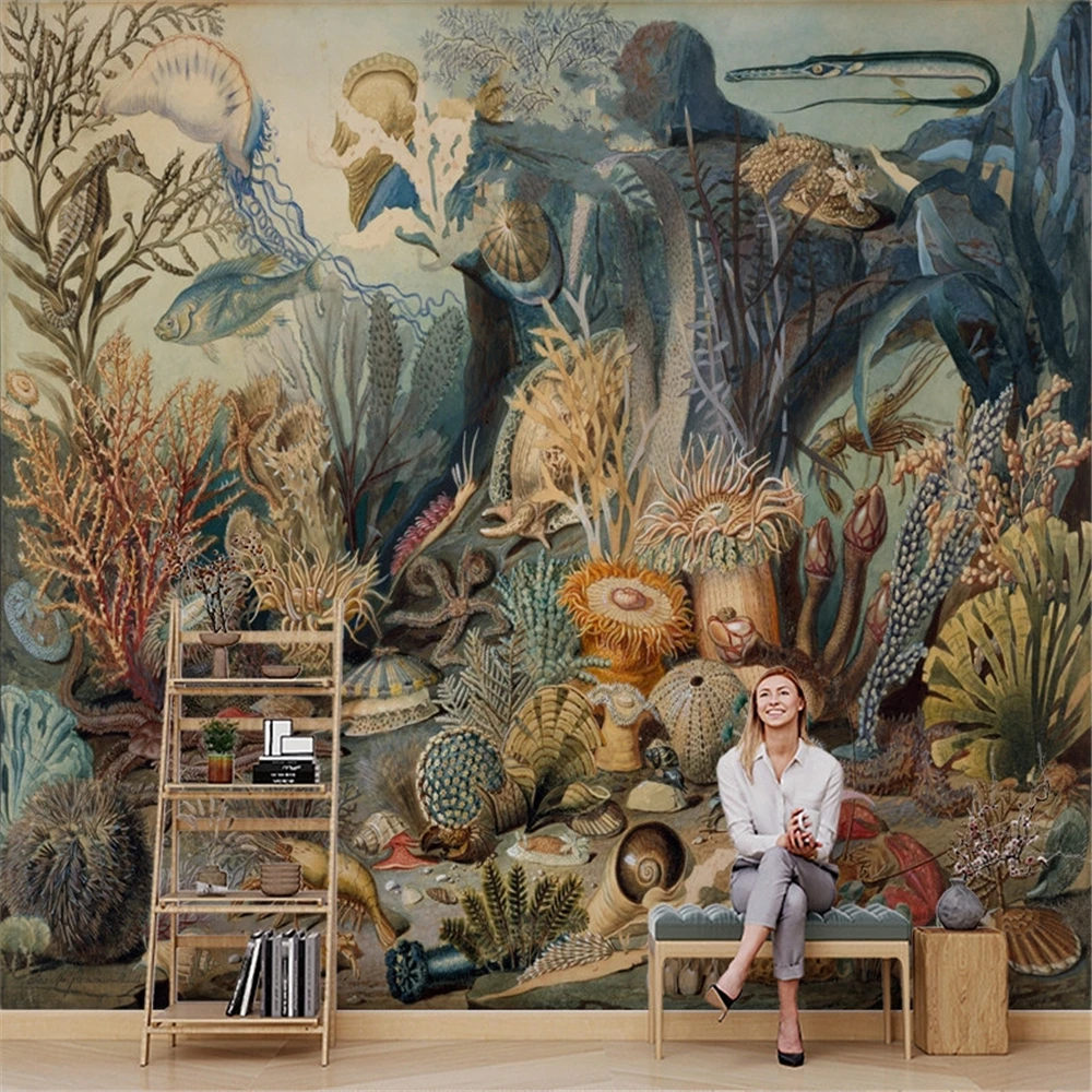 Custom animal Photo Wallpaper Background Mural wall paper Painting Nordic minimalist cat wallpaper kids room decoration Stickers