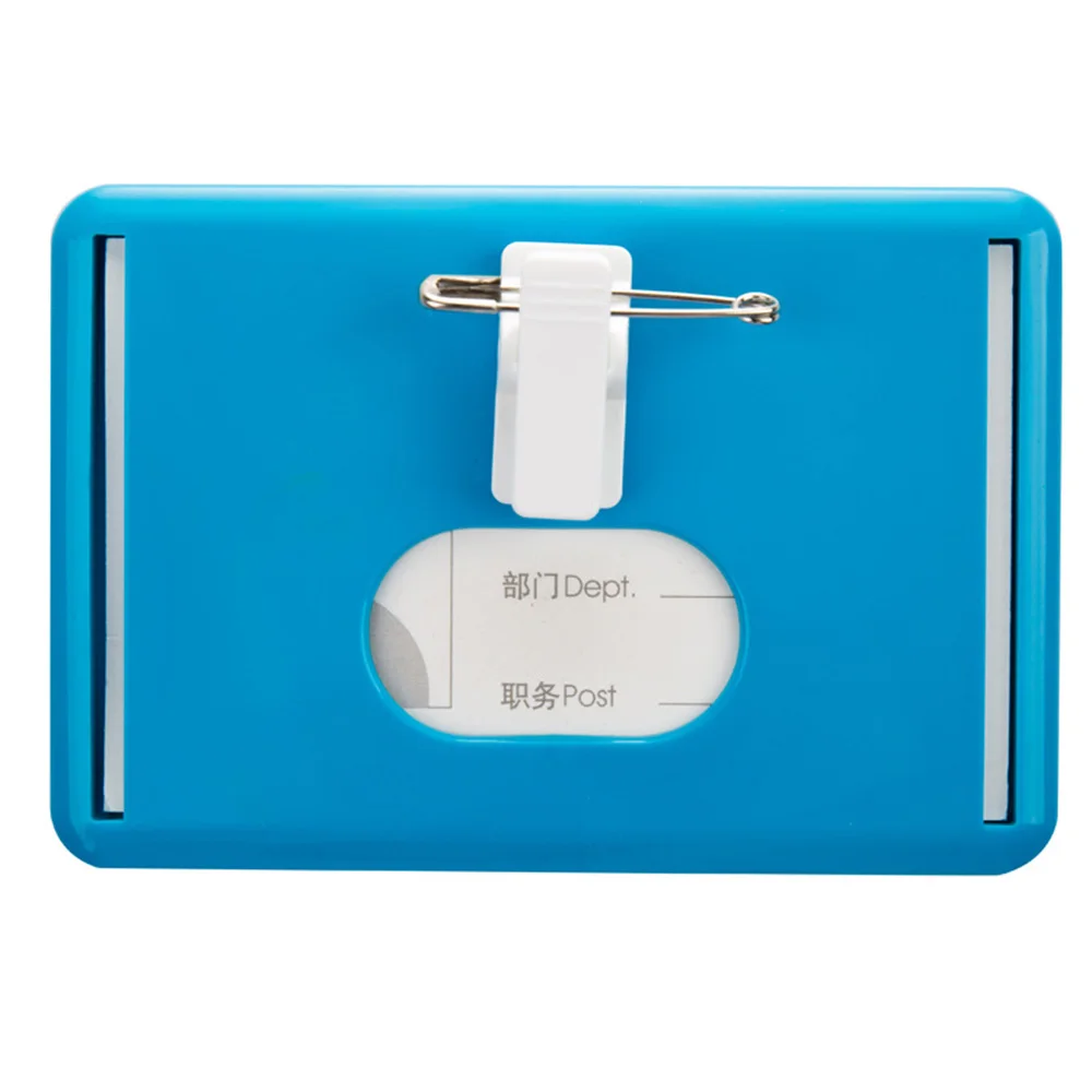 Replaceable Bank Credit Card Business Work Card Name Tags Card Bag ID Badge Holder Card Holder With Pin Clip Badge Case