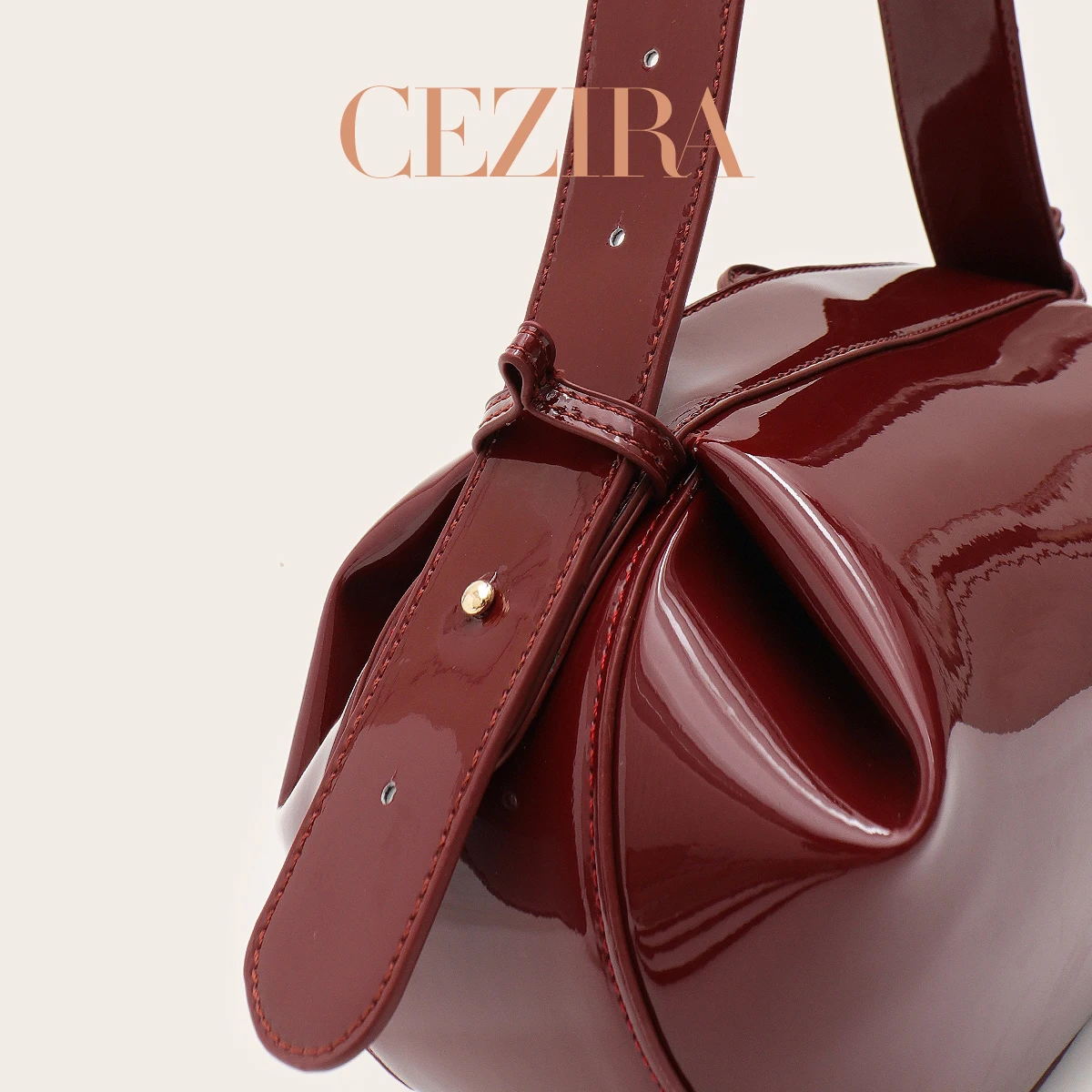 CR Brand Design Women Rugby Ball Top Handle Bag High Quality PU Leather Crossbody Shoulder Bag Luxury Ladies Tote Underarm Bag