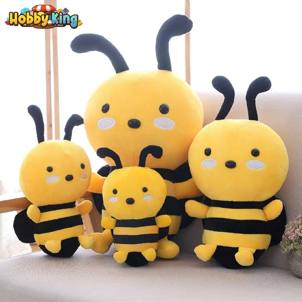 Cute Bee Plush Toys for Kids Kawaii Animal Stuffed Toys Soft Bumblebee Plush Doll Honey Bee Pillow Girl Children Comfort Toy