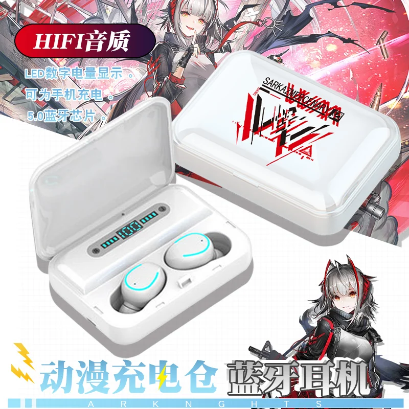 W Cos Bluetooth Oortelefoons Arknights W Cosplay Set Voor Android Draadloze Oordopjes Bluetooth 5.0 Hd Anime Cos Voor Vrouwen Mannen Geschenken