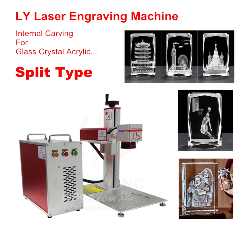 5W 3D UV Laser Marking Machine 10W Split Laser carving Machine Glass Crystal Internal Engraving Machine