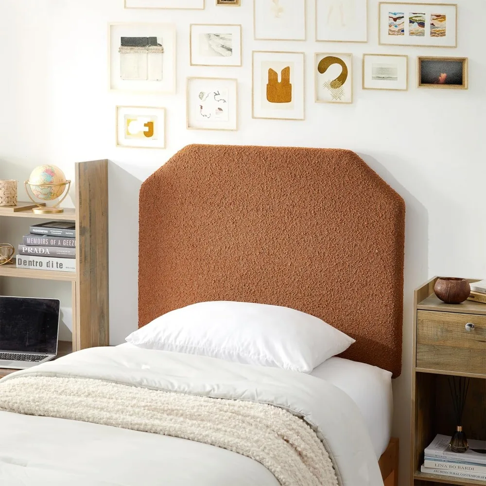 Pesona Tavira ®   Headboard Boucle Dorm dengan Kaki - Putih Krem