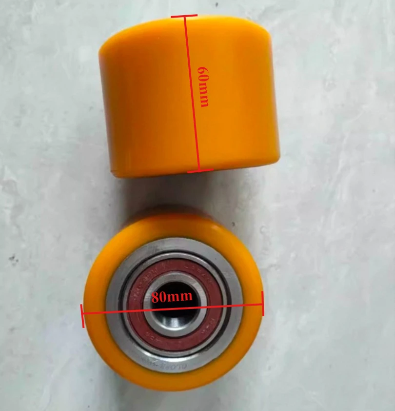 

forklift parts 80*60MM PU load wheel With bearing