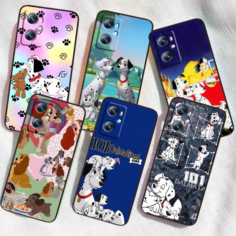 

101 Dalmatian Anime Cute For OPPO Reno 5 6 7 A96 A40 A58 Realme GT A74 A78 Neo2 A74 A78 Find X5 X3 X7 X8 Black Cover