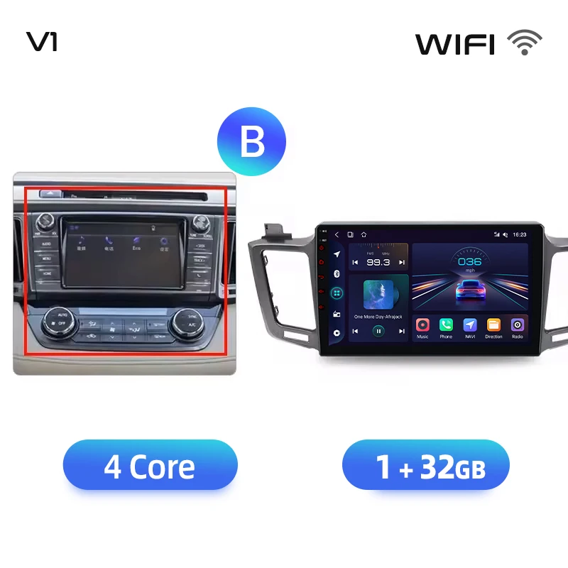 Junsun Draadloze Carplay Android Auto Autoradio Voor Toyota Rav4 Rav 4 2012 2013 - 2018 Gps Multimedia 2 Din