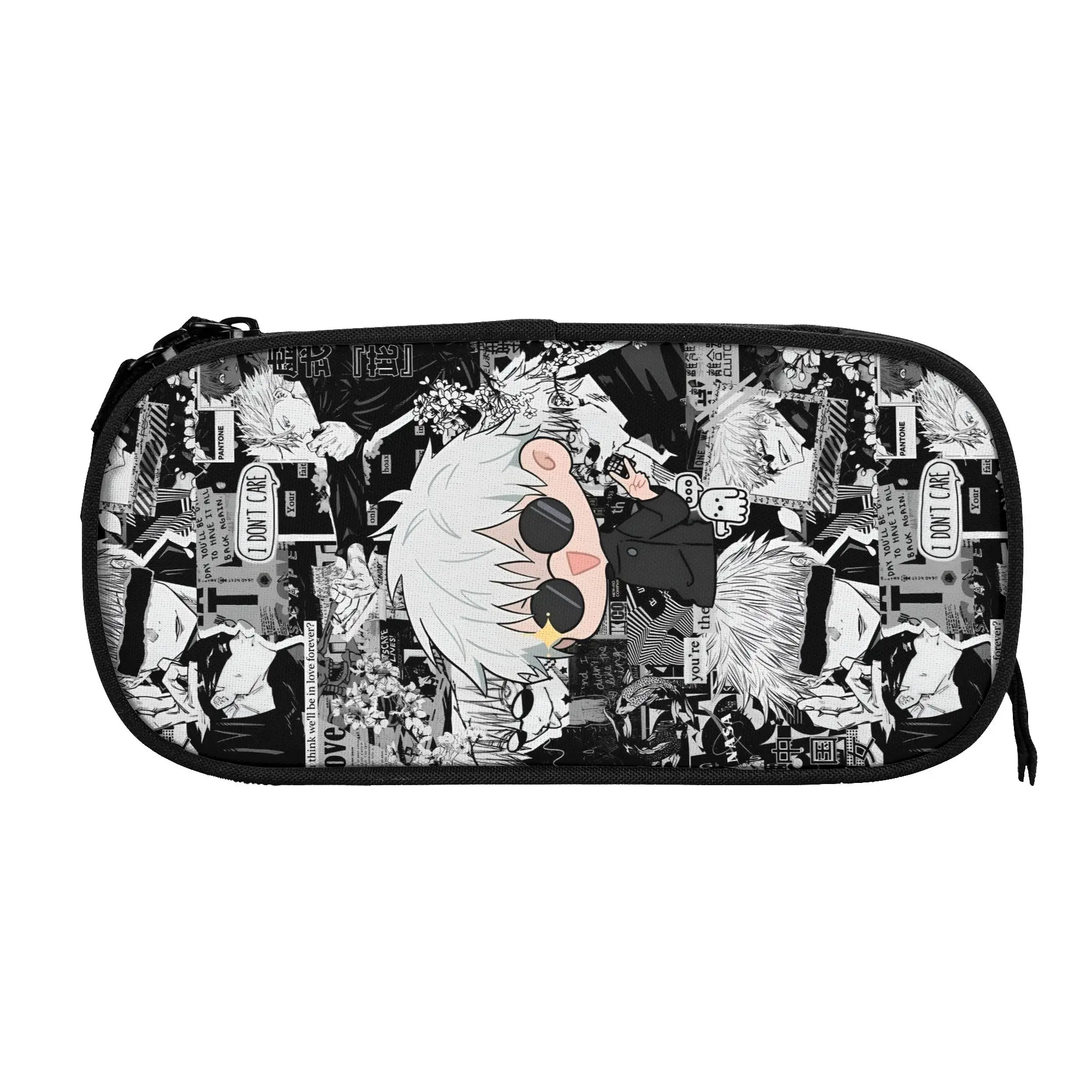 Custom J-Jujutsus K-Kaisens Pencil Case for Girls Boys Large Storage Cartoon Manga Pen Box Bag School Accessories view 3