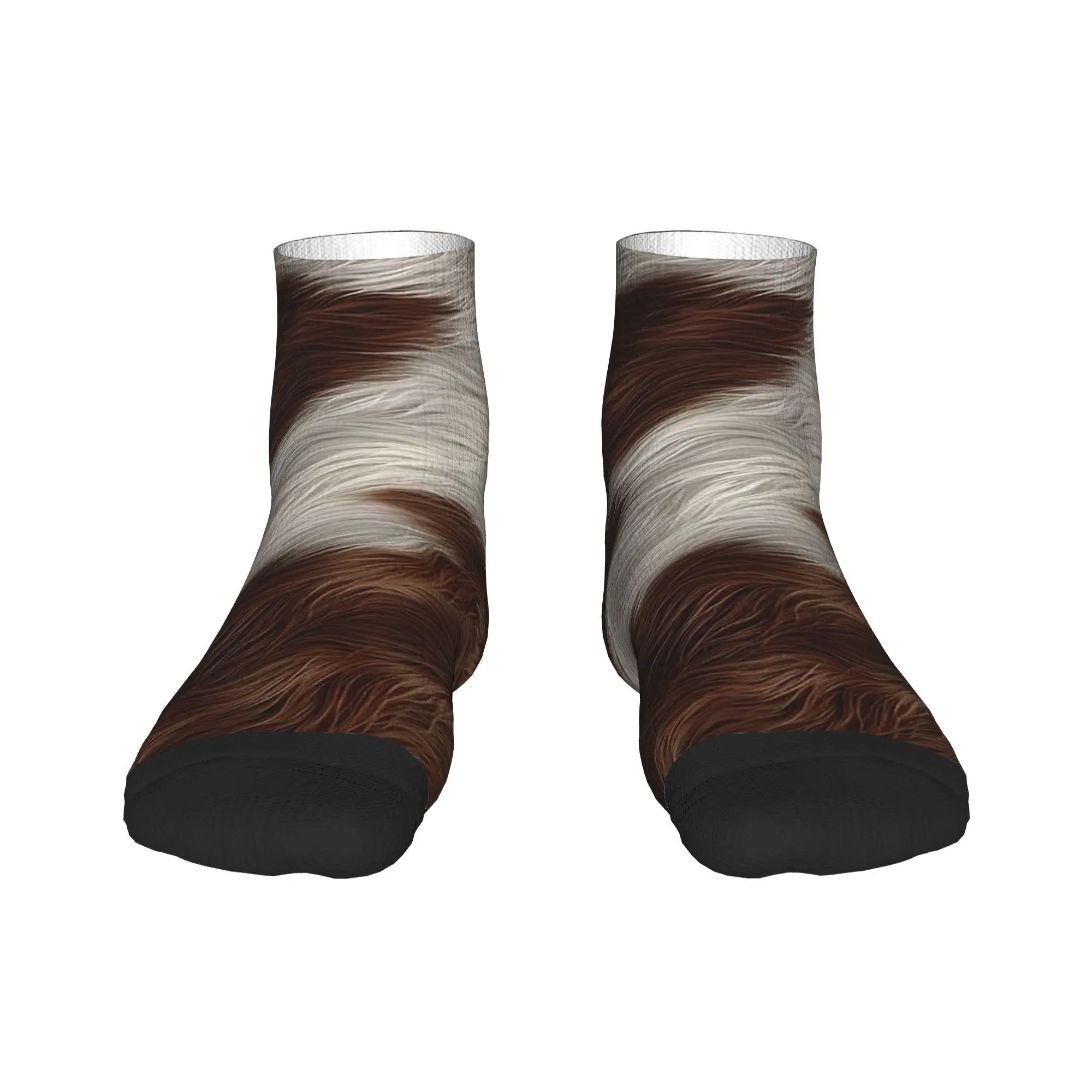 

Stylish Cow Fur Cowhide Texture Cow Skin Print Pattern Socks Harajuku Sweat Absorbing Stockings All Season Socks Accessories