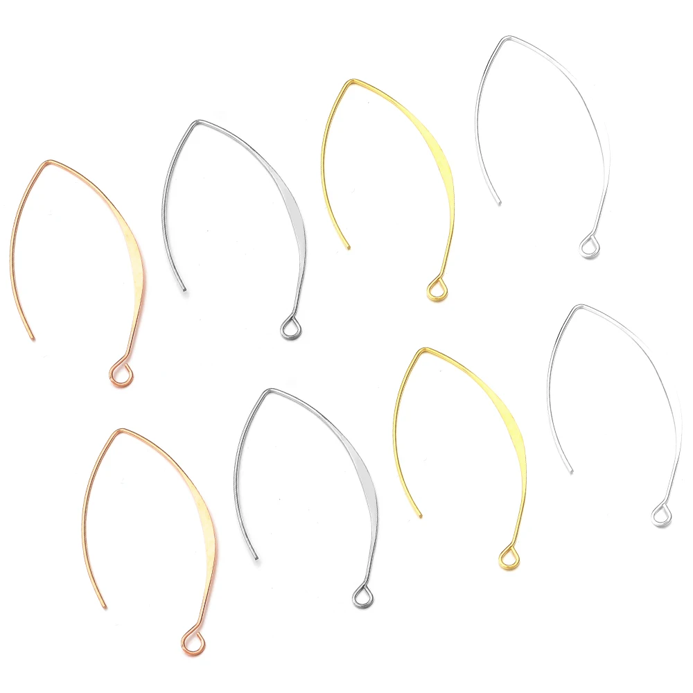 10/20 piezas pendientes de cobre francés en forma de V, gancho para pendientes de Color dorado para pendientes de moda DIY, accesorios para hacer joyas