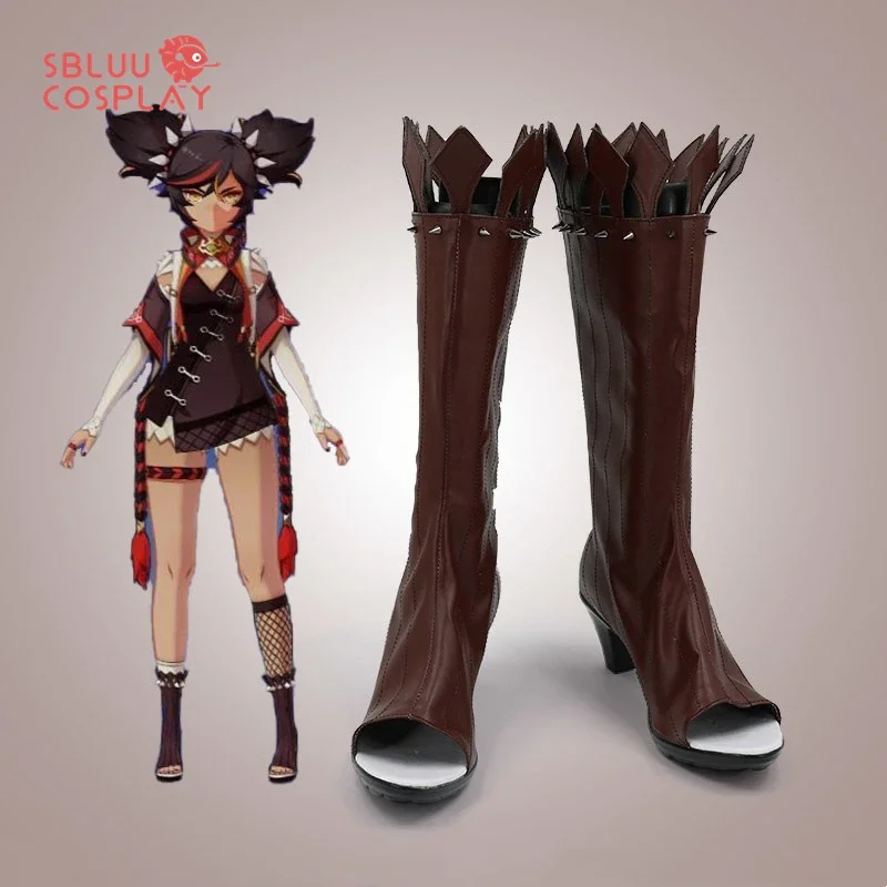 Genshin Impact XinYan Cosplay Shoes Boots Game Anime Halloween Cosplay Boots Custom Made Shoes