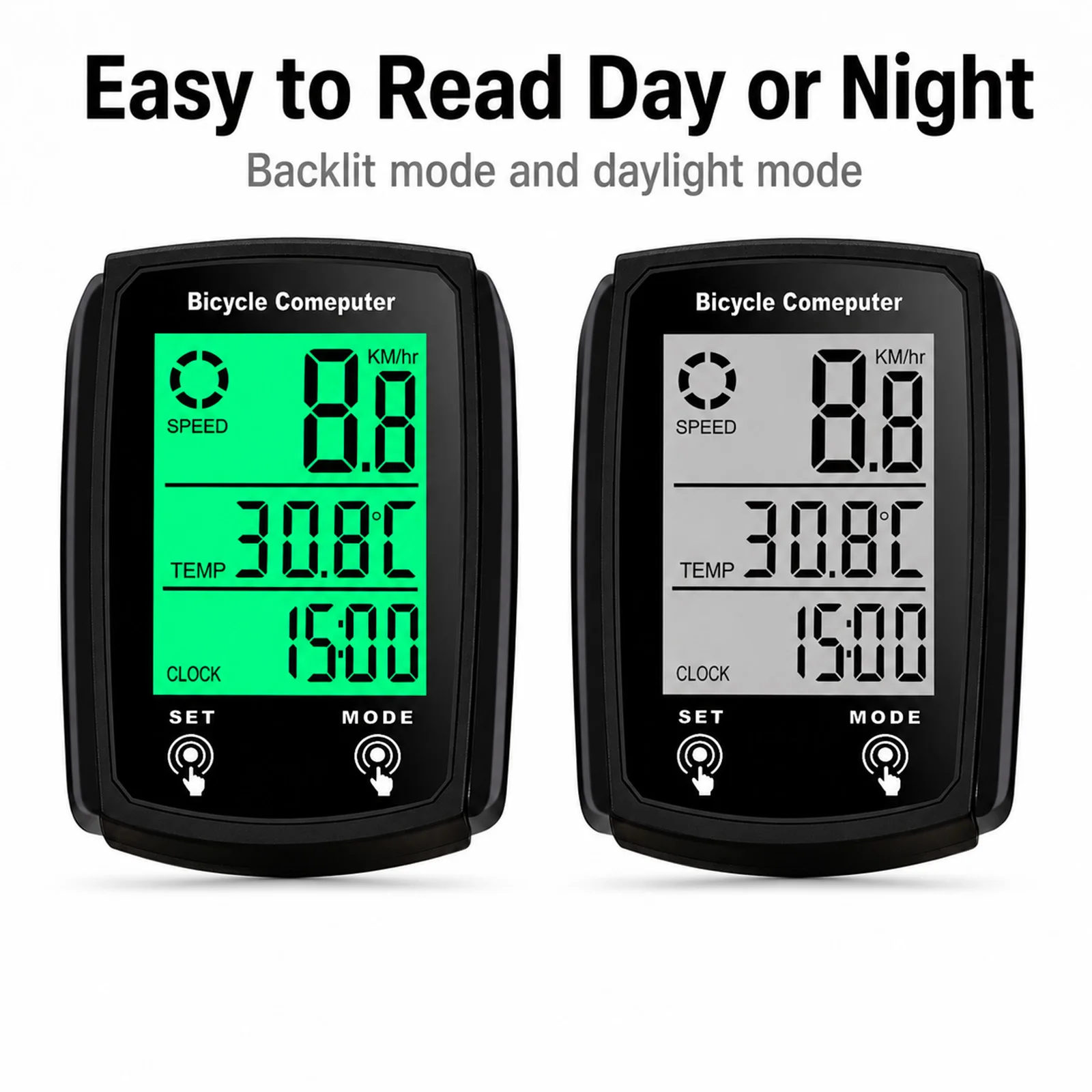 Ordinateur de vélo LCD numérique filaire, compteur de vitesse, odomètre avec rétroéclairage, accessoires de vélo