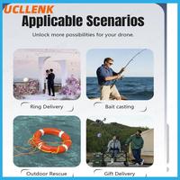Airdrop System for DJI Mavic 4 Pro Thrower Light Sensitive Dispenser Casting Fish Bait/Emergency Rescue Drone Accessories