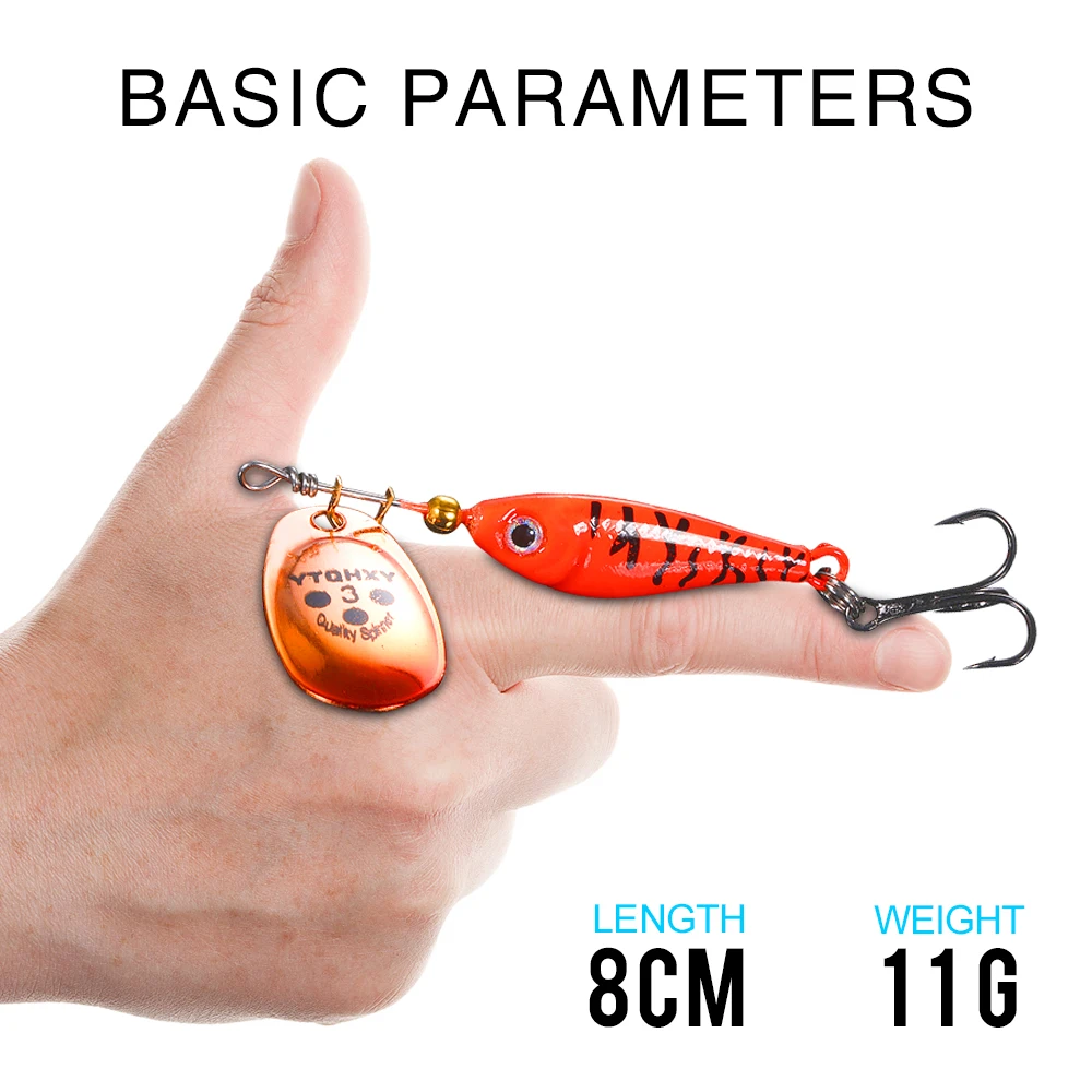 1PCS Rotating Metal Spinner Fishing Lure Hard Bait 11-20g Artificial Bait Wobblers Fishing Carp Bass Pike Fishing Tackle