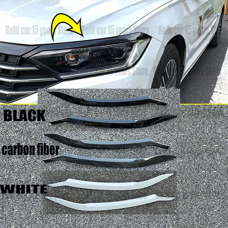 

for VW Volkswagen Jetta A7 MK7 2019 2020 2021 2022 Black Front HeadLight Lamp Cover TRIM 2pcs