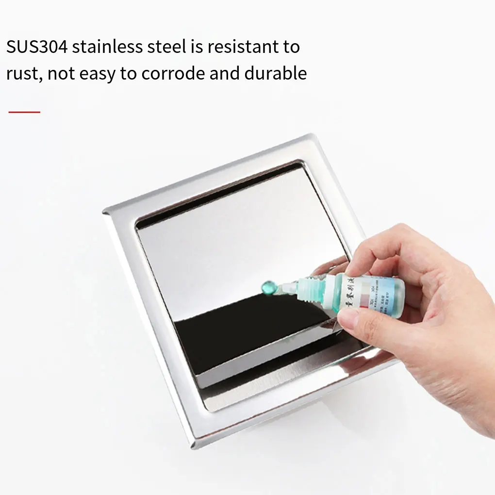 

Paper Holder Toilet Stand Household Smooth Surface Polished Roll Bracket Roller Mount Rustproof Embedded Stainless Steel