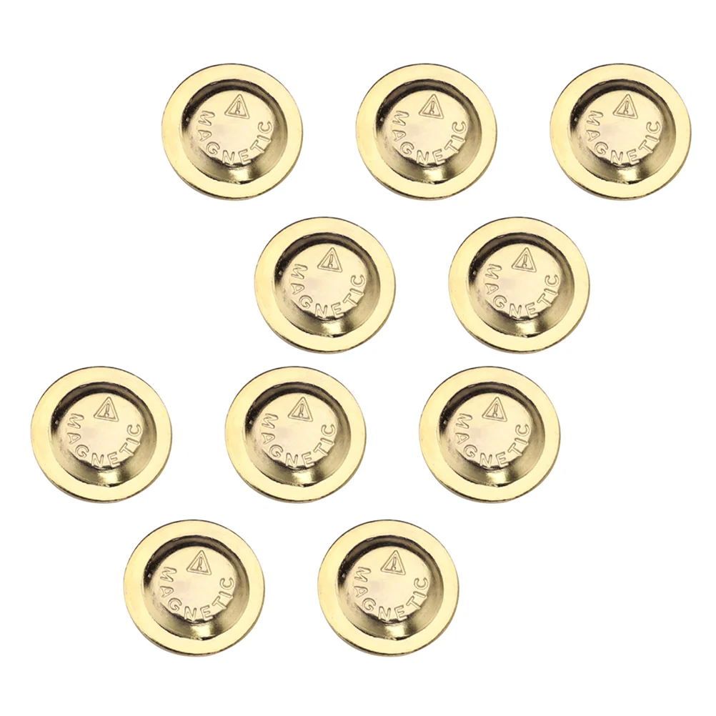 

10 Pairs Magnetic Button Clips Nickel Plated Iron Sheet Chest Pin Badge Holder Round Magnet Brooch Scarf Clasp Fine