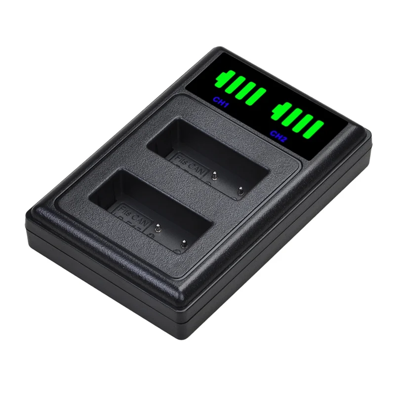 Qwe-para canon eos 250d 200d m3 m6 750d 760d t6i t6s 800d 8000d beijo x8i compatível LP-E17 LP-E17 lcd dupla bateria carregador câmera