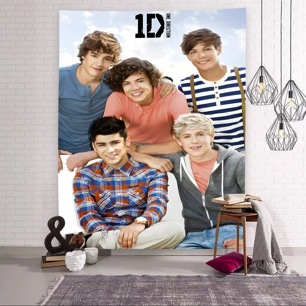 O-One Band D-Directions Music حفلة عيد ميلاد سعيد خلفية الديكور الاطفال دش أنيمي التصوير خلفية البوليستر