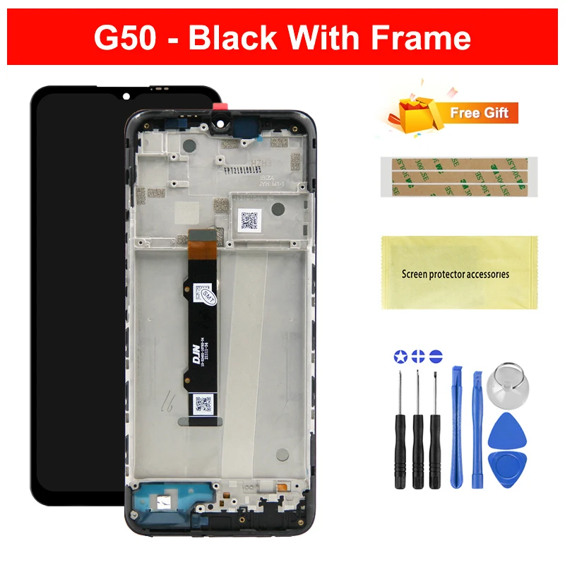 For Motorola Moto G30 G50 G60 LCD Display Touch Screen Digitizer withFrame,For MotoG10 G20 G30 G100 Display Replacement