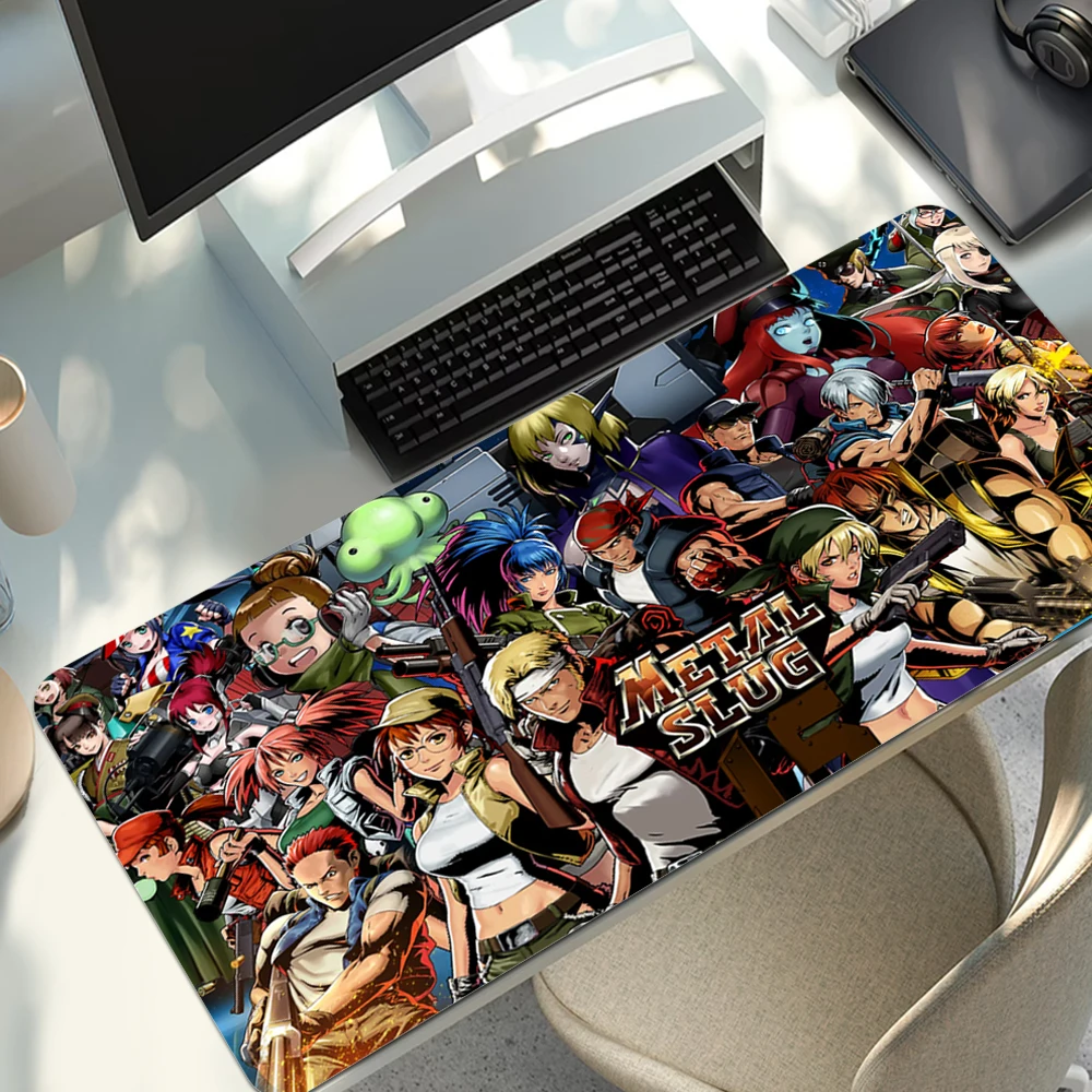 Mouse Pad Gamer HD Computer Desk Mats Keyboard Pad Metal Slug Classic Retro Game Natural Rubber Carpet Table Mat